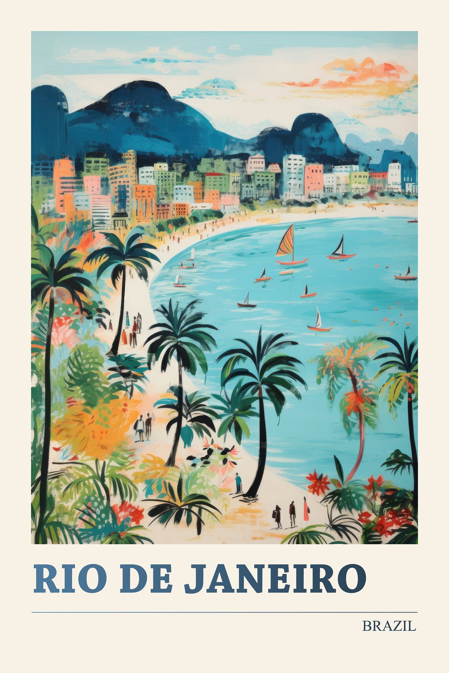Set of Six South and North American City Travel Posters - 6 Art Prints - Photo Painting Wall Gift Giclée - America, USA, Canada, Mexico