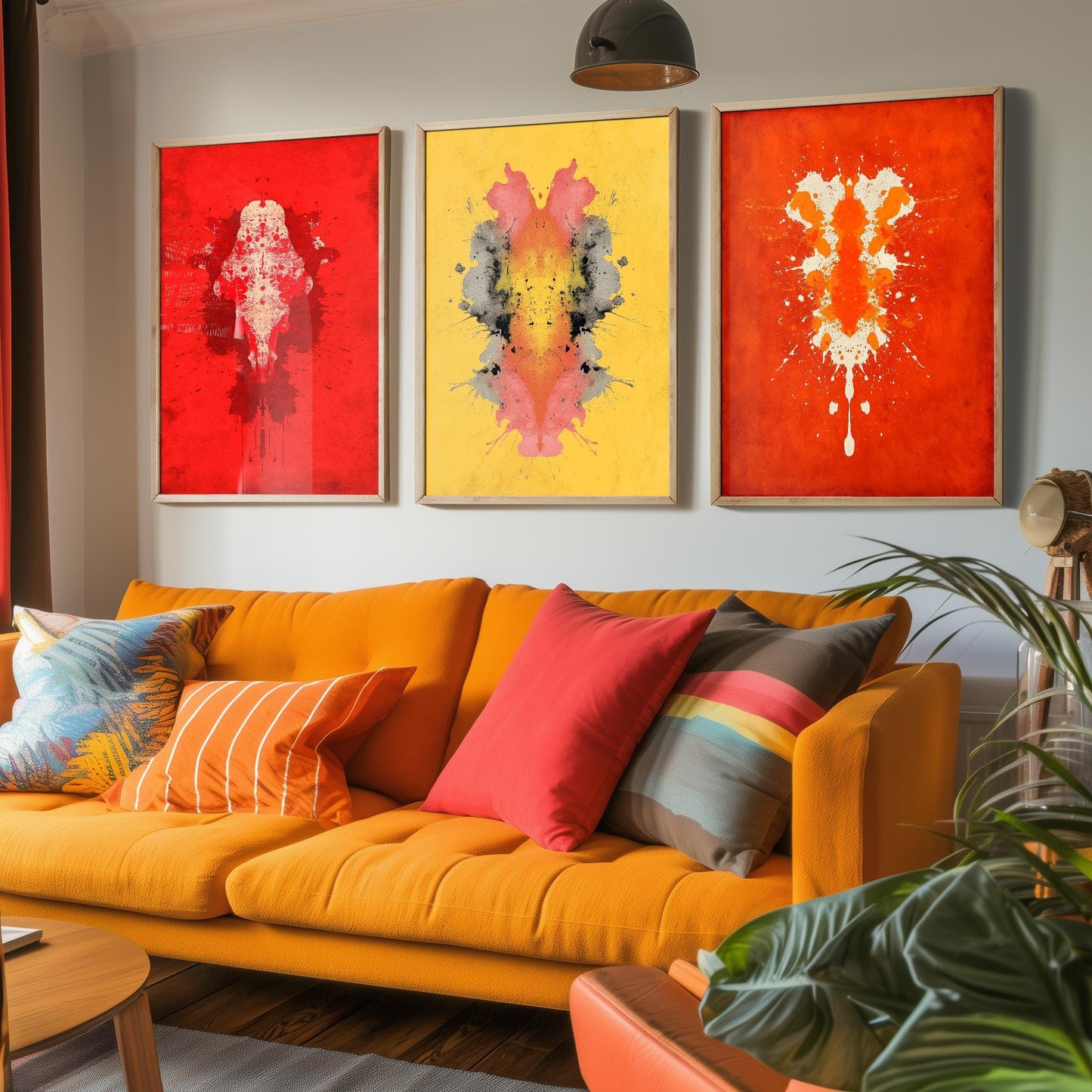 Rorschach Inkblot Set of Three Art Prints - Boldest Brightest - 3 Psychology Student Paintings - Photo Poster Wall Art Gift Giclée Museum