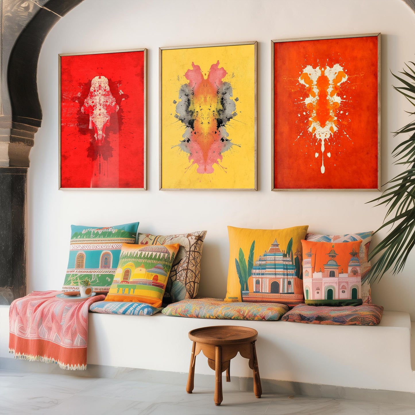Rorschach Inkblot Set of Three Art Prints - Boldest Brightest - 3 Psychology Student Paintings - Photo Poster Wall Art Gift Giclée Museum