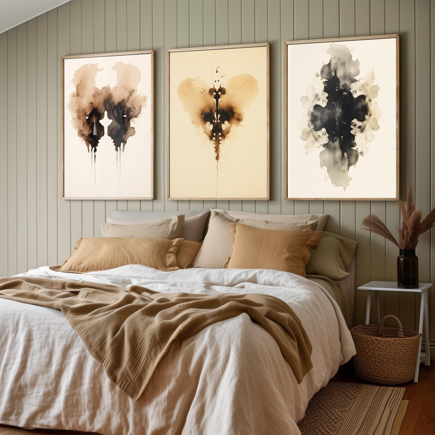 Rorschach Inkblot Splats Set of Three Art Prints - 3 Psychology Student Paintings - Photo Poster Wall Art Gift Giclée Museum - Office Splatt