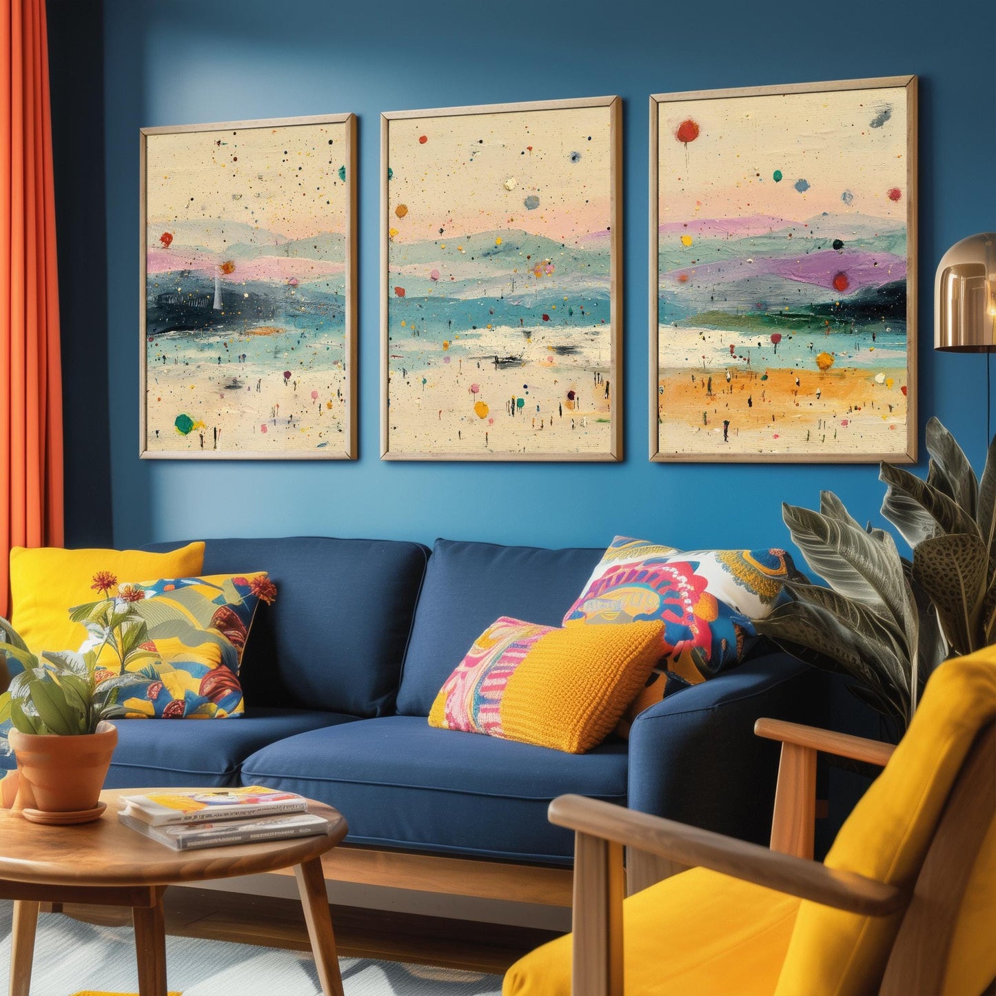 Maya Bay Beach in Koh Phi Phi Thailand Travel Triptych Posters - 3 Modern Art Prints - Photo Painting Illustration Gift Map Thai Island