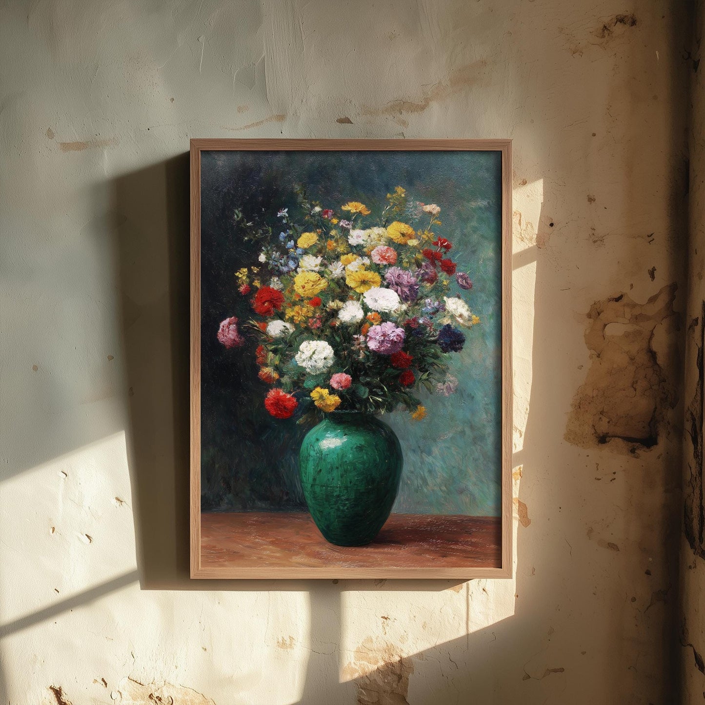 Peony Oil Painting Print | Vintage Still Life Poster | Antique Floral Vase Art Print | Old Masters Style Home Decor V2 2/3