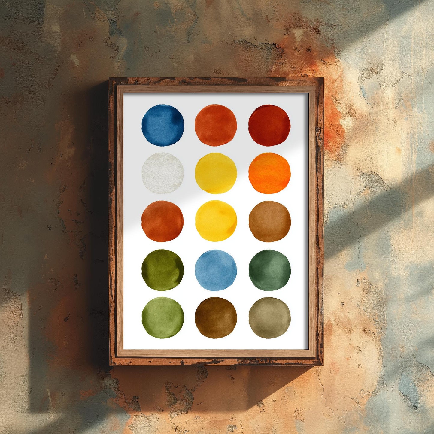 Pigments on Paper Art Print | Watercolour Paint Swatch Poster | Artist Studio Wall Art | Colour Palette Decor 2/3