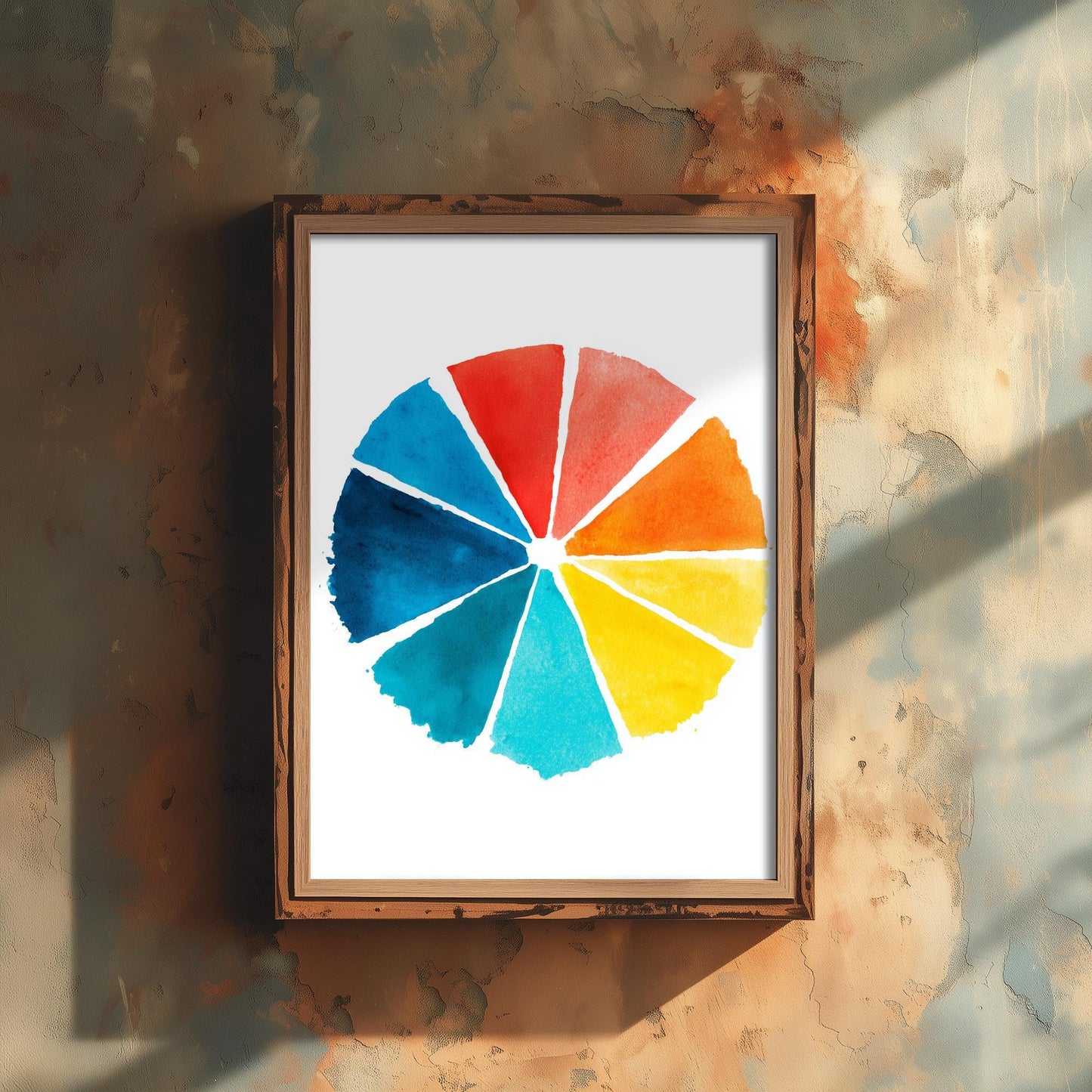 Pigments on Paper Art Print | Watercolour Colour Wheel Poster | Artist Studio Wall Art | Painting Theory Decor 1/3