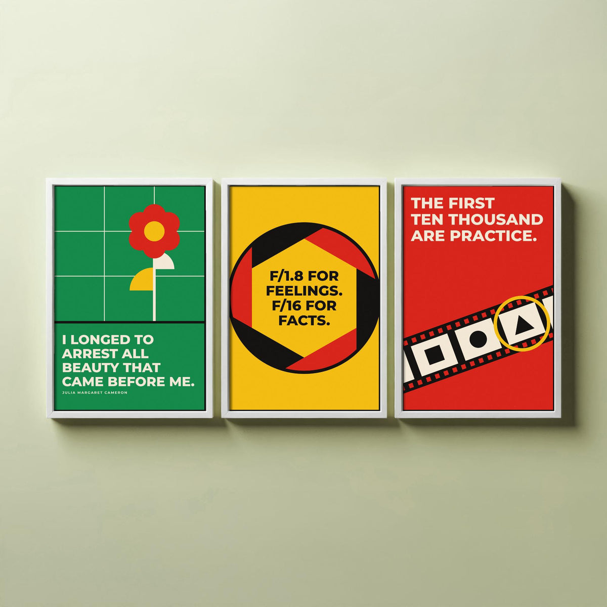 Photography Quotes Set of Three Art Prints - 3 Bauhaus Photographer Posters - Minimalist Art Wall Art Illustration V1