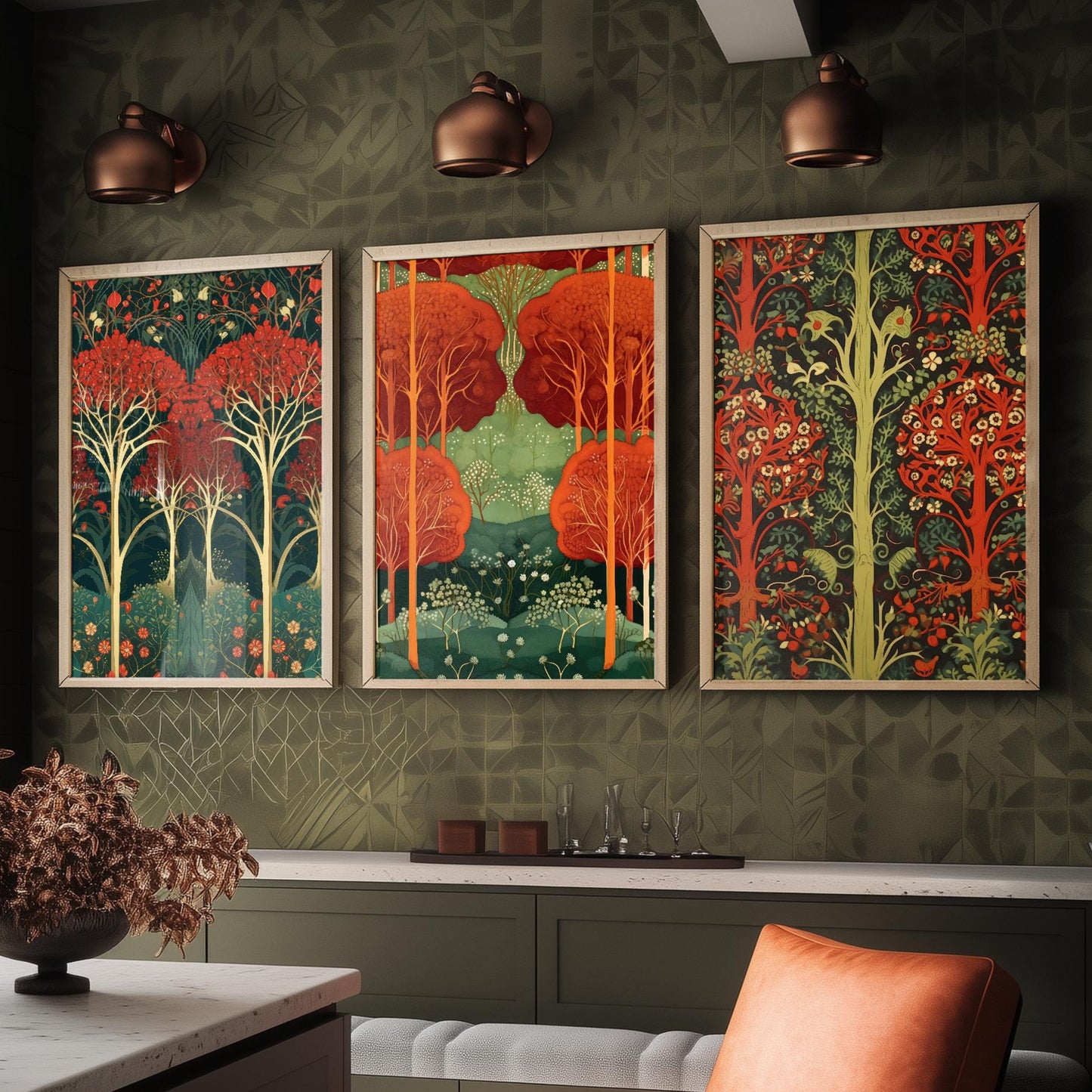 Scottish Woodlands Set of Three Art Prints