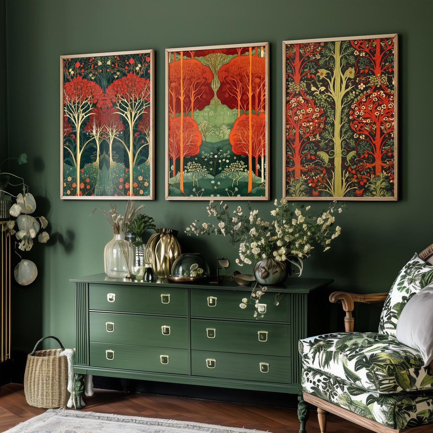 Scottish Woodlands Set of Three Art Prints