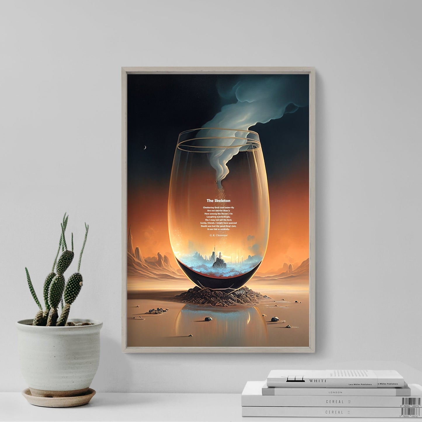 G. K. Chesterton Poem - The Skeleton - The Future Glass - Art Print Poster Painting - Museum Quality Giclee Home Wall Décor