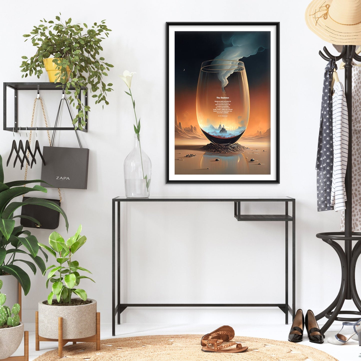 G. K. Chesterton Poem - The Skeleton - The Future Glass - Art Print Poster Painting - Museum Quality Giclee Home Wall Décor