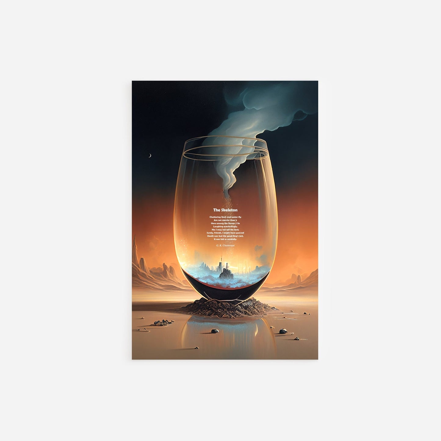 G. K. Chesterton Poem - The Skeleton - The Future Glass - Art Print Poster Painting - Museum Quality Giclee Home Wall Décor
