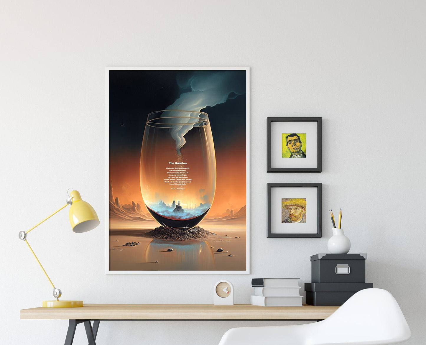 G. K. Chesterton Poem - The Skeleton - The Future Glass - Art Print Poster Painting - Museum Quality Giclee Home Wall Décor
