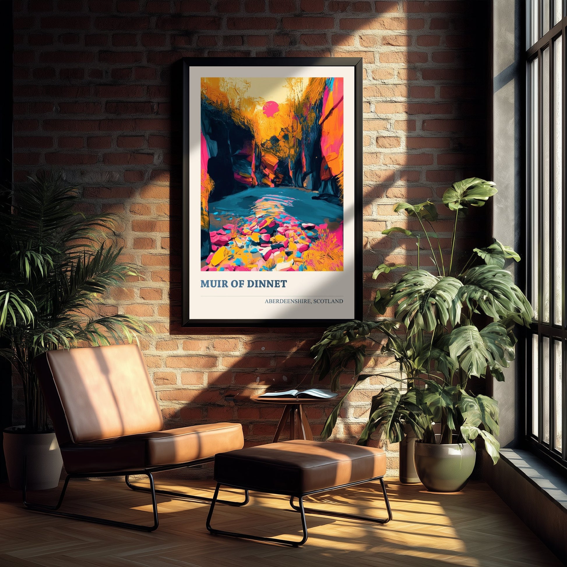 Muir of Dinnet Travel Poster - Aberdeenshire Scotland Art Print - Vibrant Nature Reserve Illustration 3/3
