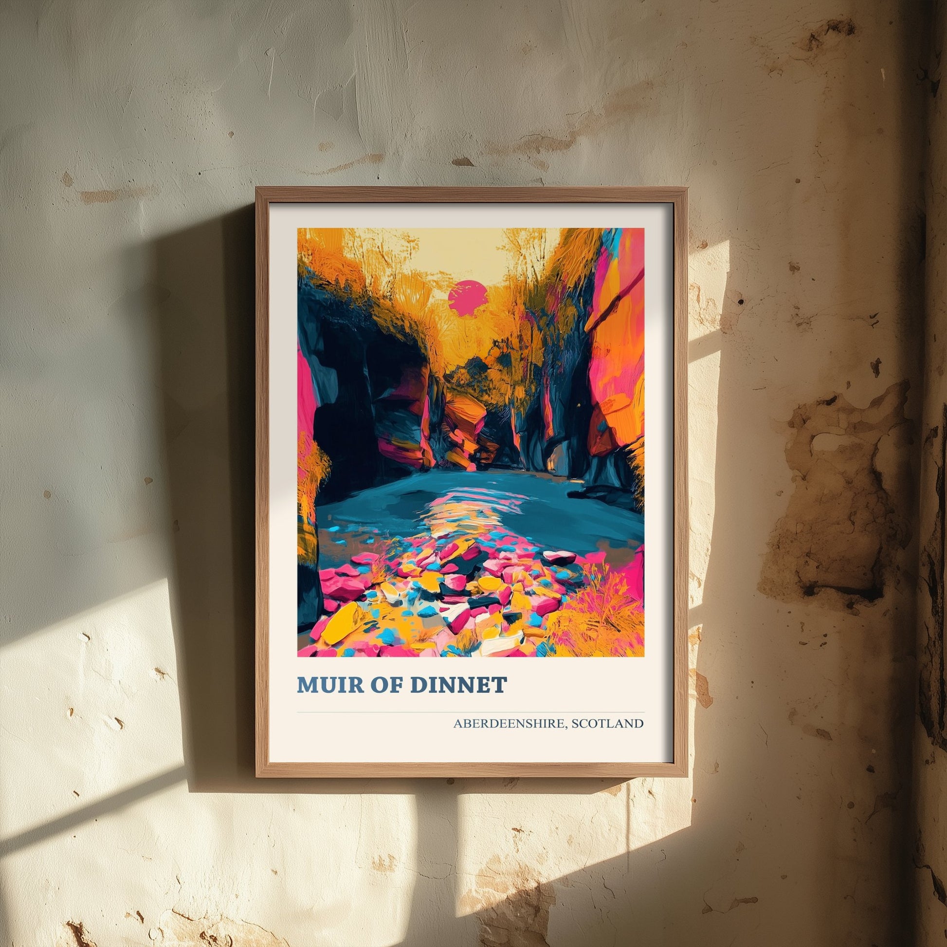 Muir of Dinnet Travel Poster - Aberdeenshire Scotland Art Print - Vibrant Nature Reserve Illustration 3/3