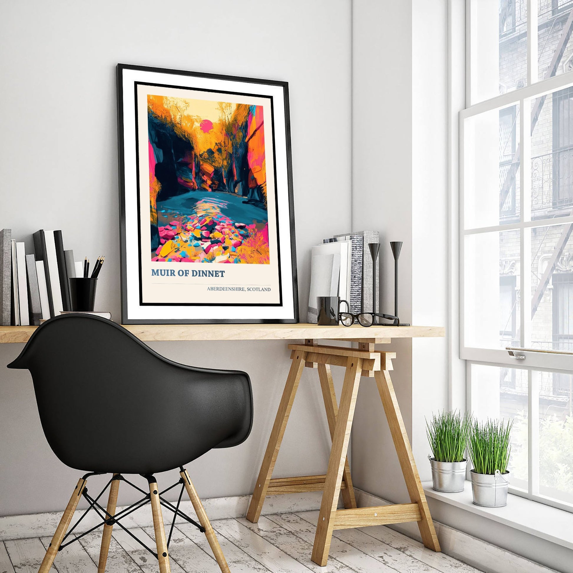 Muir of Dinnet Travel Poster - Aberdeenshire Scotland Art Print - Vibrant Nature Reserve Illustration 3/3