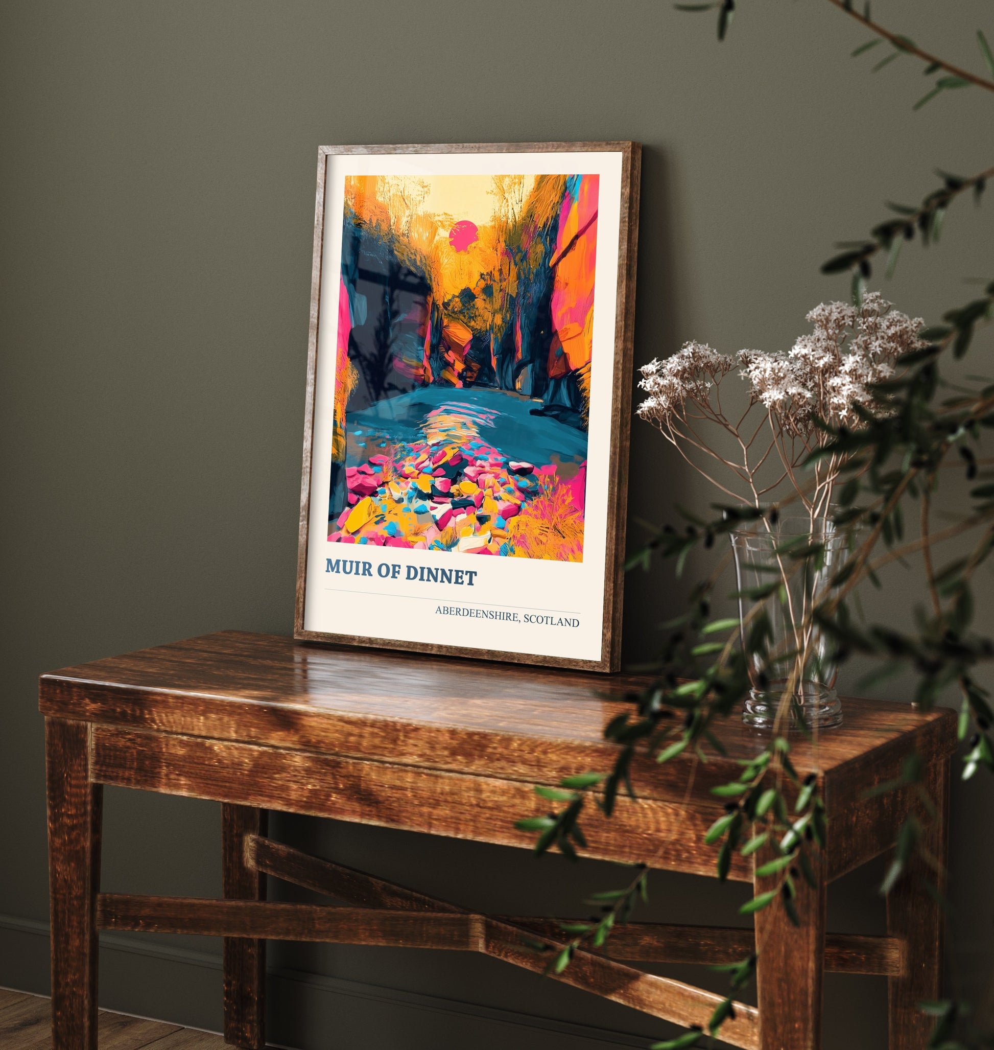 Muir of Dinnet Travel Poster - Aberdeenshire Scotland Art Print - Vibrant Nature Reserve Illustration 3/3