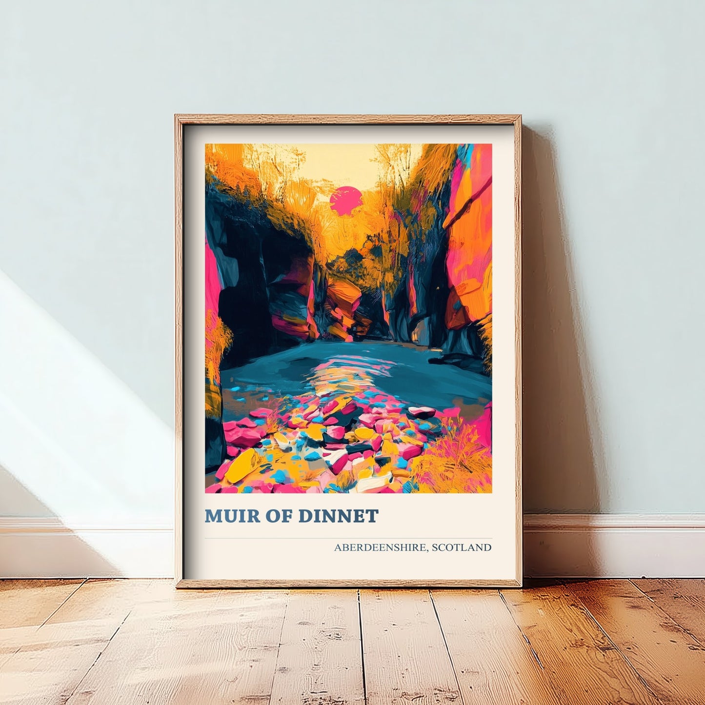 Muir of Dinnet Travel Poster - Aberdeenshire Scotland Art Print - Vibrant Nature Reserve Illustration 3/3