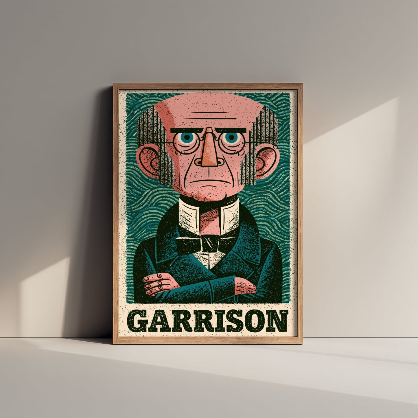 William Lloyd Garrison Art Print - Abolitionist Portrait Poster - Bold Woodcut Illustration - History Icon 3/3