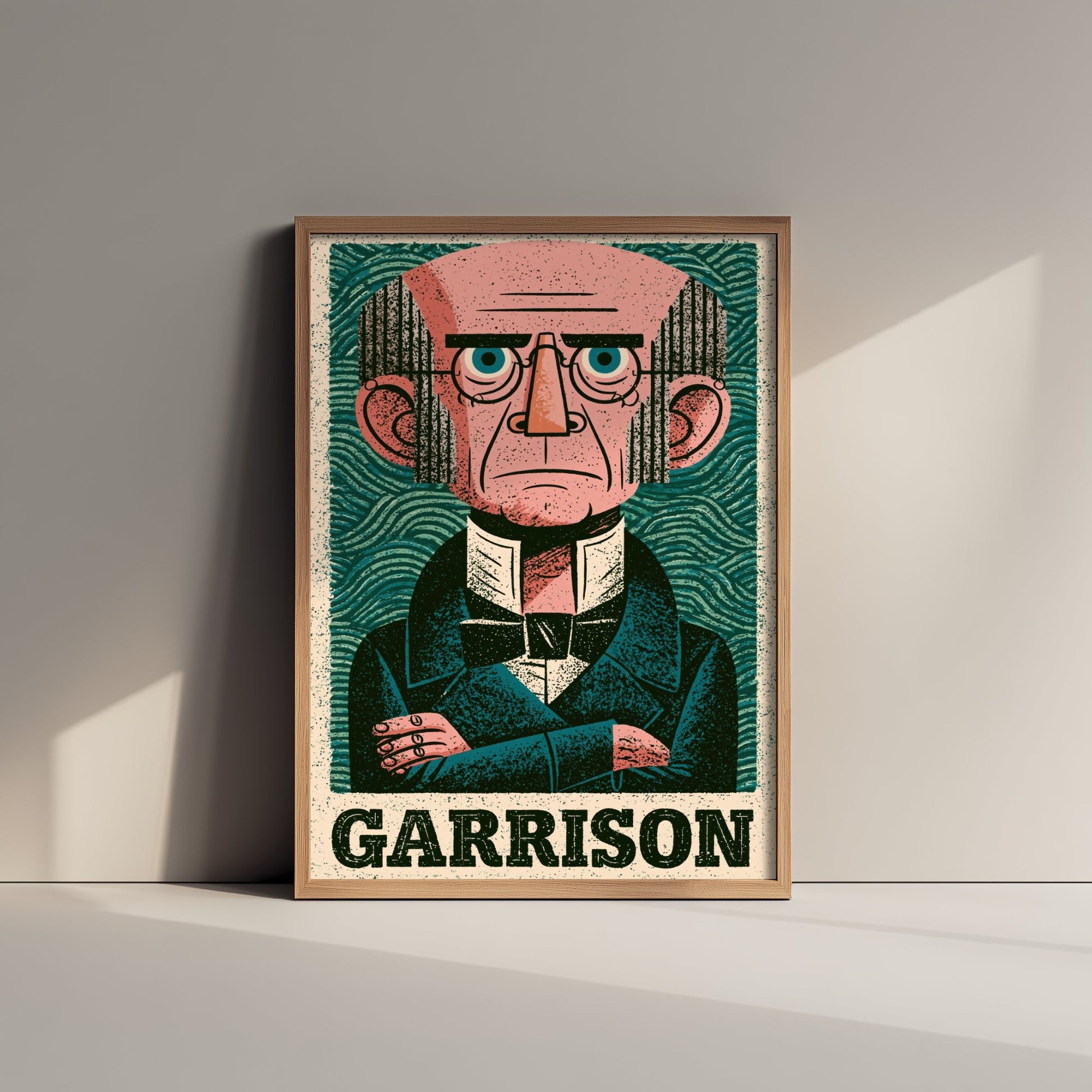 William Lloyd Garrison Art Print - Abolitionist Portrait Poster - Bold Woodcut Illustration - History Icon 3/3