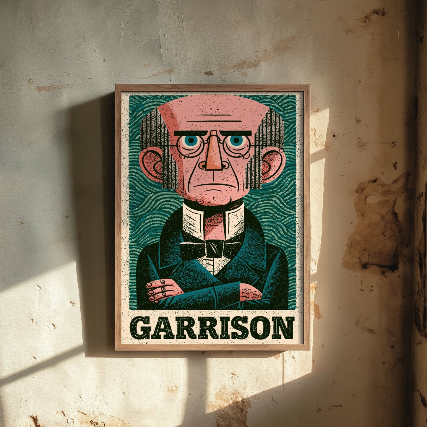 William Lloyd Garrison Art Print - Abolitionist Portrait Poster - Bold Woodcut Illustration - History Icon 3/3