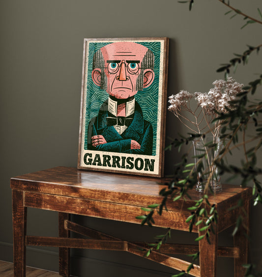 William Lloyd Garrison Art Print - Abolitionist Portrait Poster - Bold Woodcut Illustration - History Icon 3/3