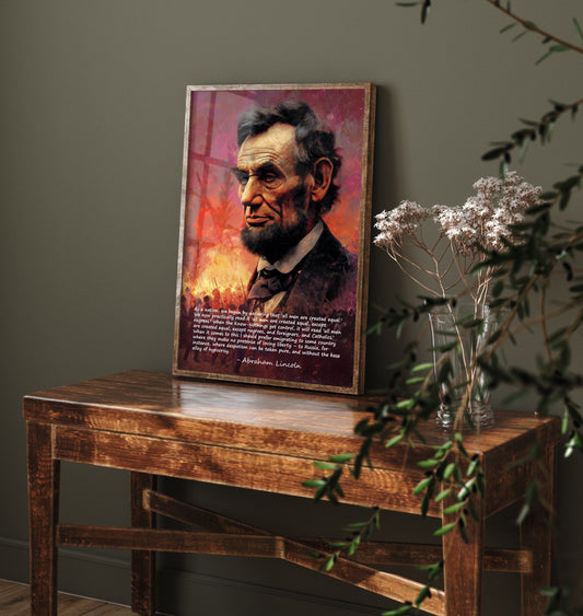 Abraham Lincoln Quote Art Print - Base Alloy of Hypocrisy - Portrait Poster Illustration - Equality Liberty Wall Art