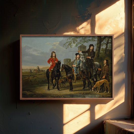 Aelbert Cuyp - Equestrian Portrait of Cornelis and Michiel Pompe van Meerdervoort (c. 1652) - Classic Painting Art Print - Two Boys Poster