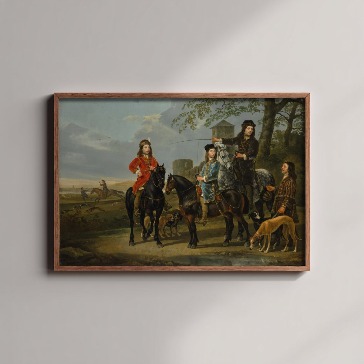 Aelbert Cuyp - Equestrian Portrait of Cornelis and Michiel Pompe van Meerdervoort (c. 1652) - Classic Painting Art Print - Two Boys Poster