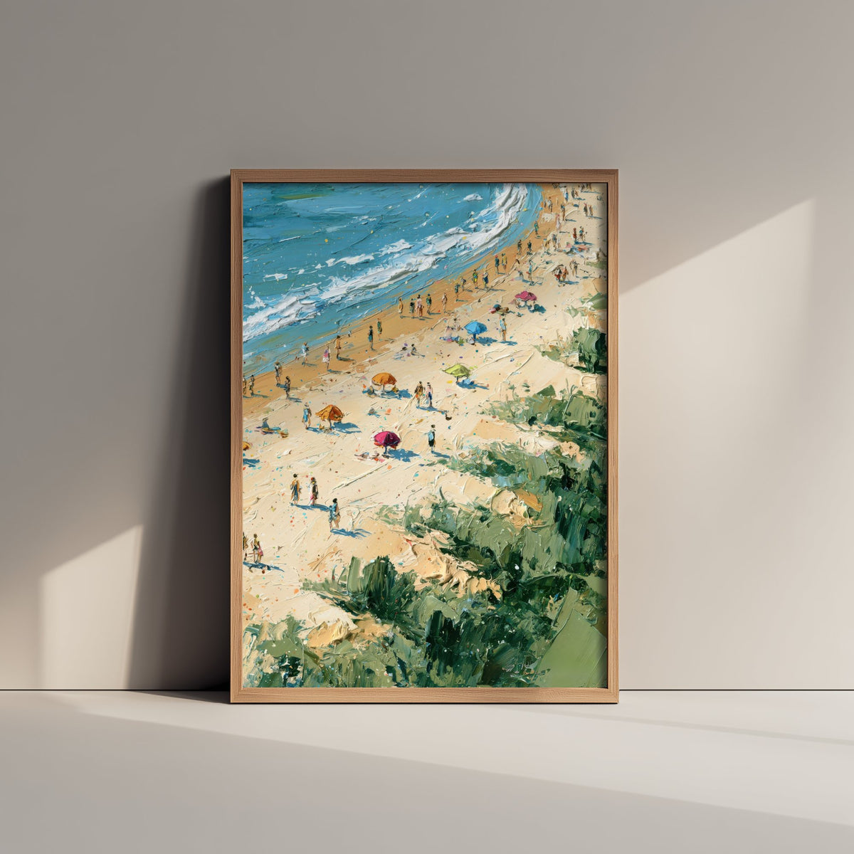 West Sands St Andrews Travel Poster - Aerial Beach Art Print - Impasto Beach Painting - Fife Panel 3/3