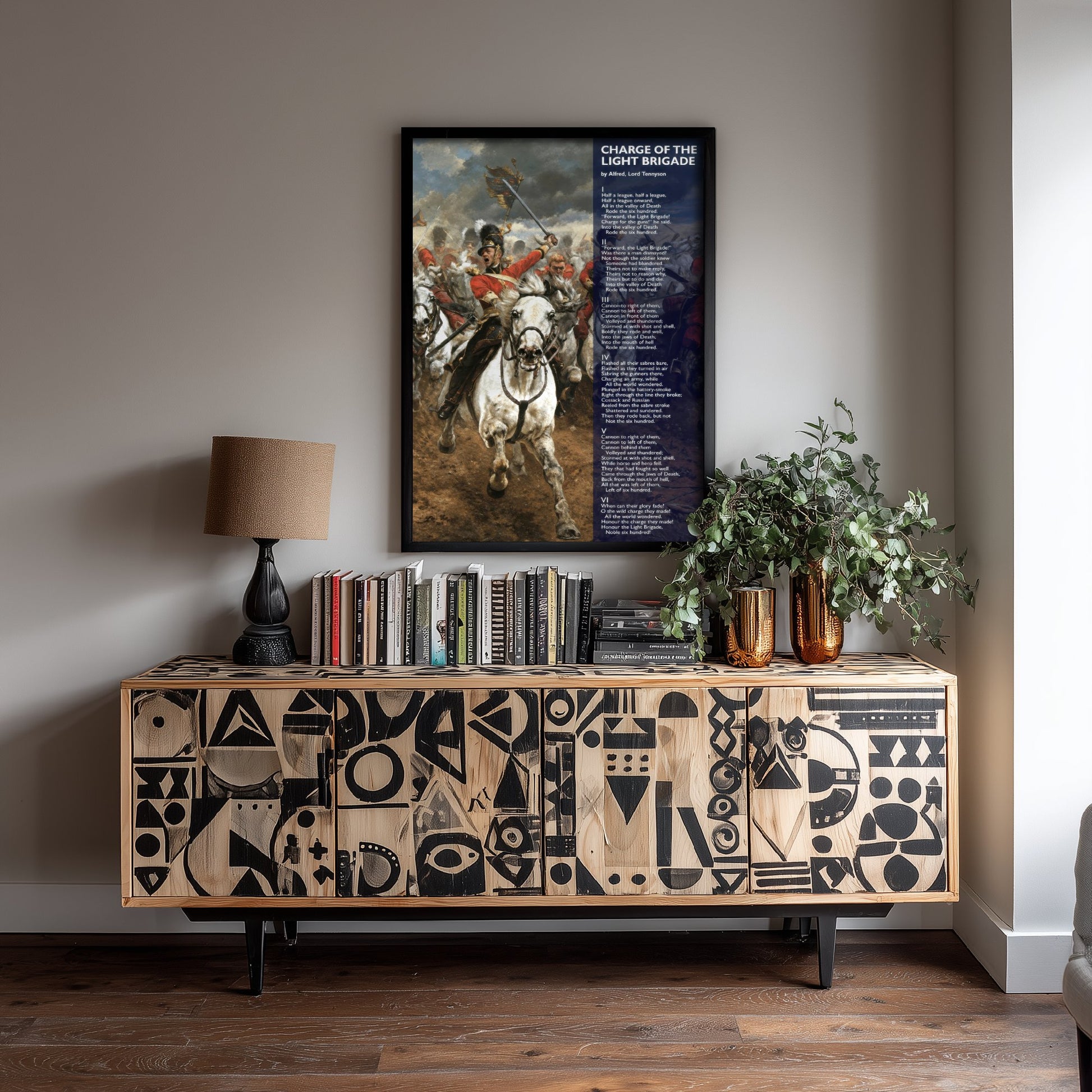 Charge of the Light Brigade Art Print - Alfred Lord Tennyson Poem Poster - Crimean War Cavalry Illustration V5