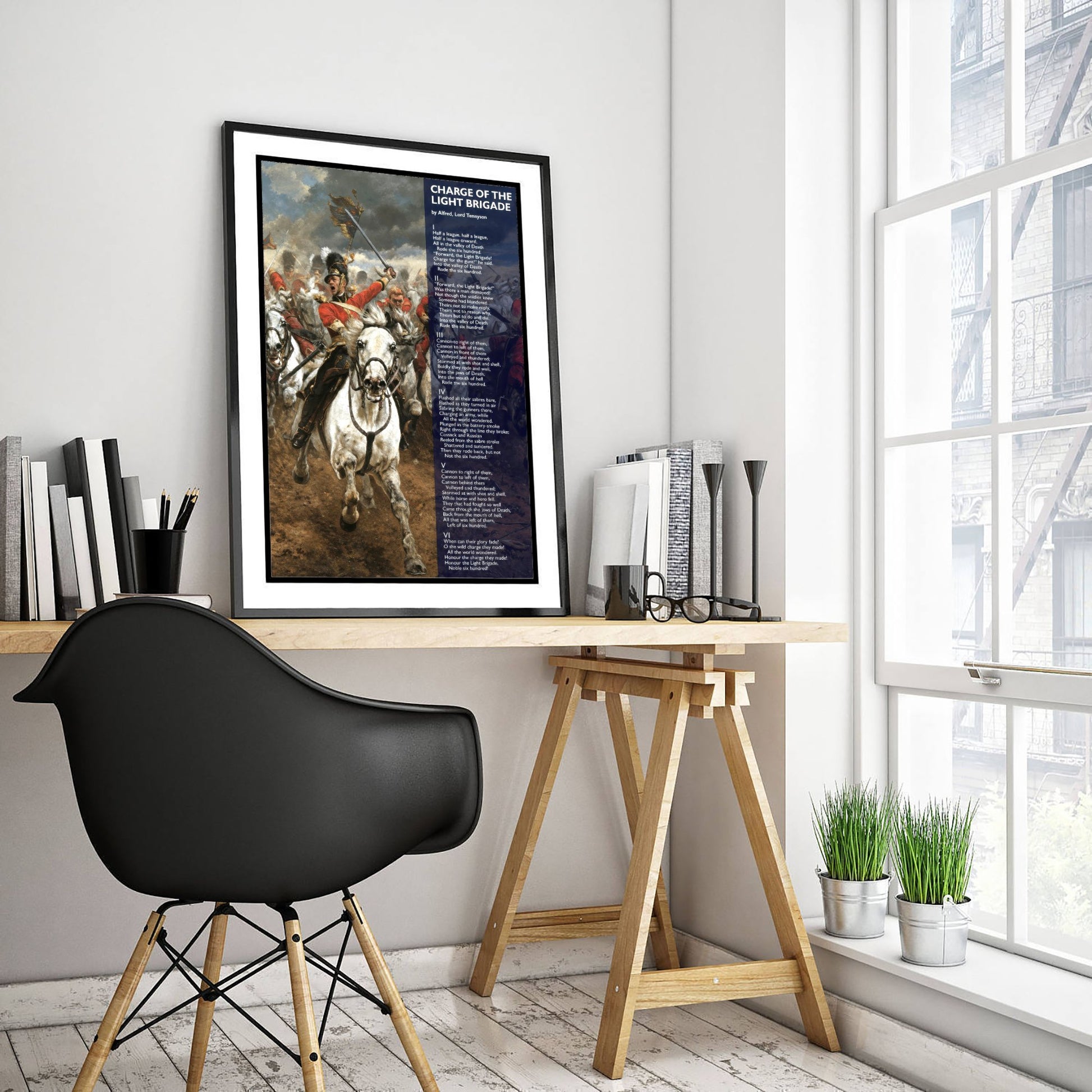 Charge of the Light Brigade Art Print - Alfred Lord Tennyson Poem Poster - Crimean War Cavalry Illustration V5