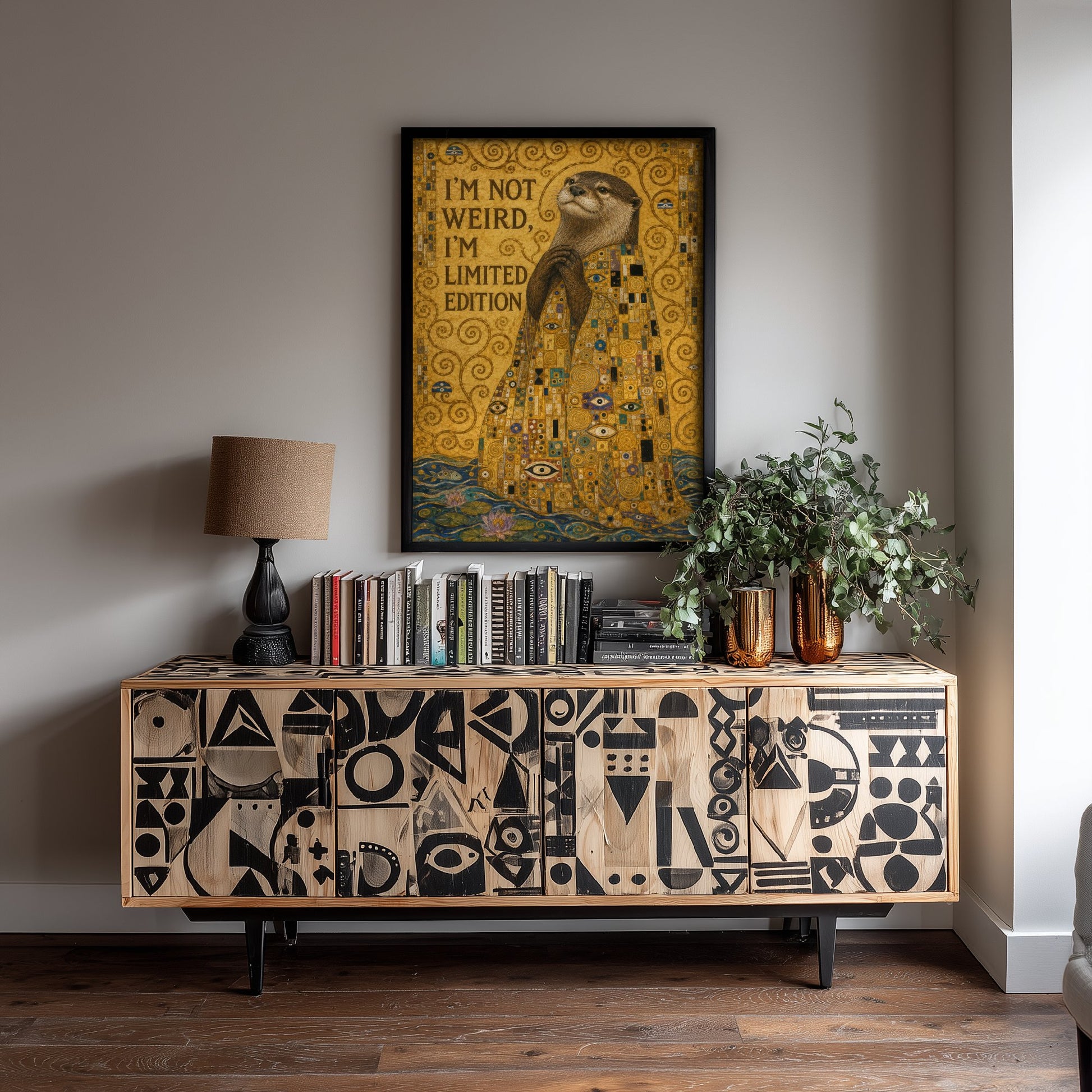 Otter Art Print - I'm Not Weird I'm Limited Edition - Funny Quote Poster Illustration - Klimt 1/3