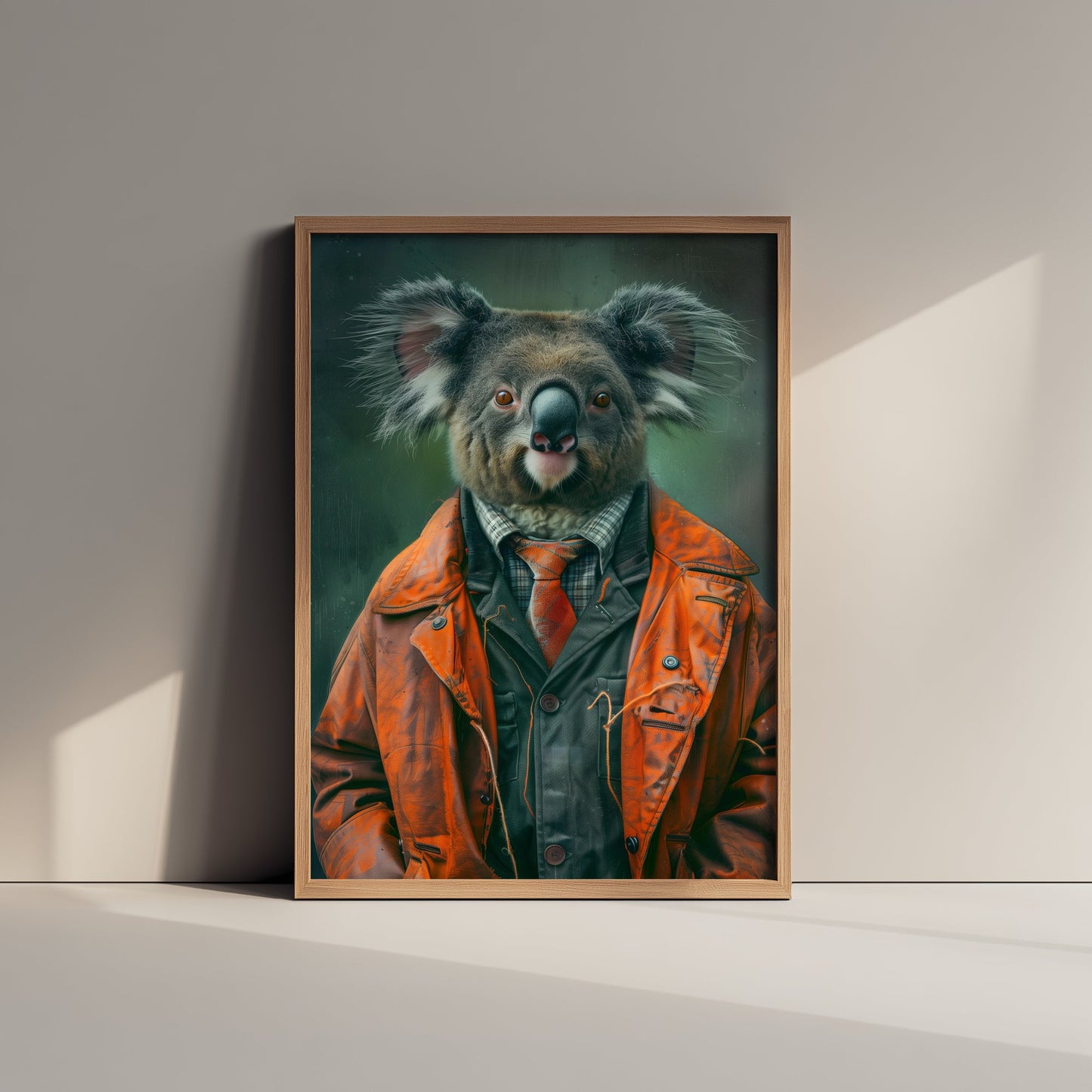 Koala in a Suit Art Print - Whimsical Animal Portrait Poster - Quirky Koala Painting - Cool Jacket Dandy 3/3