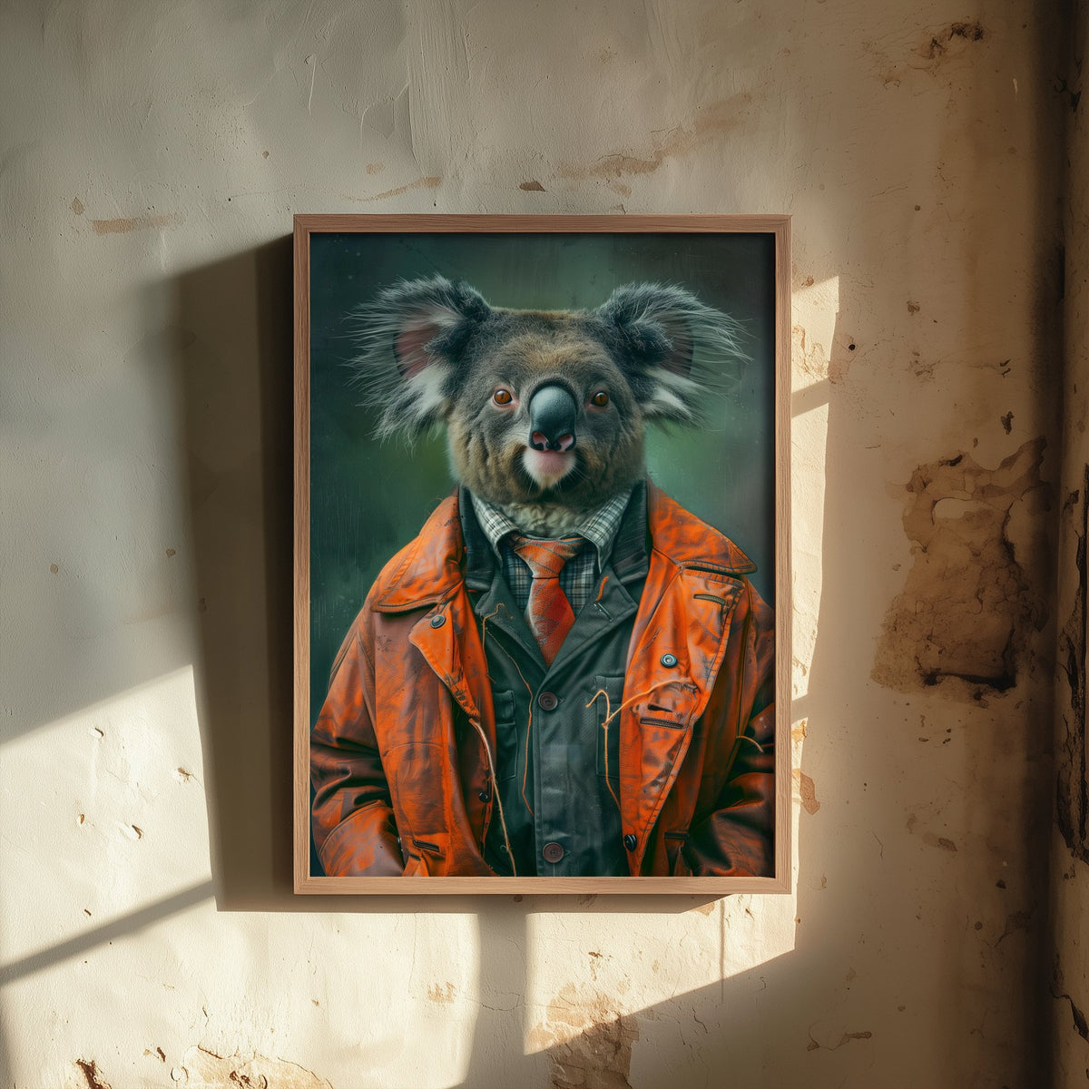 Koala in a Suit Art Print - Whimsical Animal Portrait Poster - Quirky Koala Painting - Cool Jacket Dandy 3/3