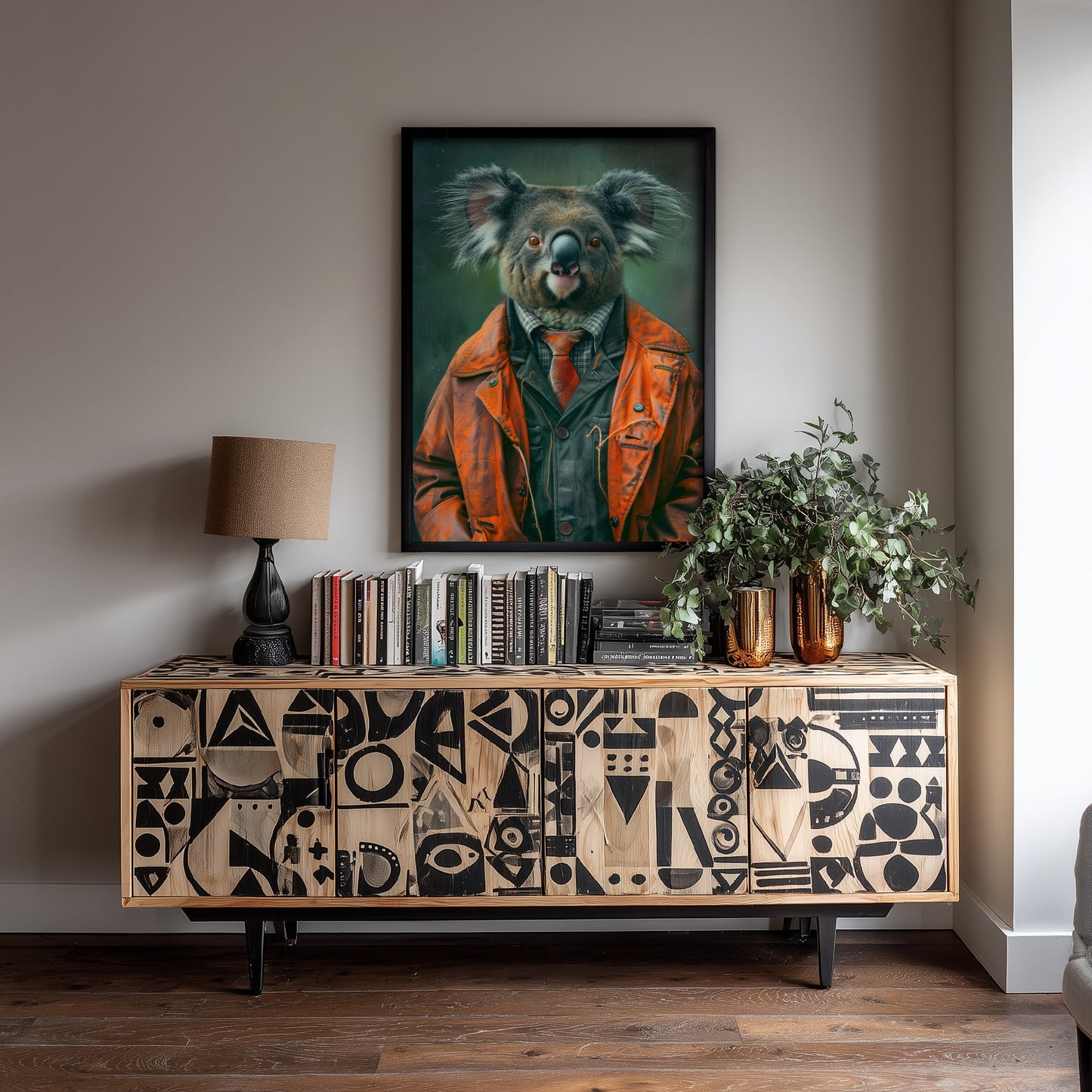 Koala in a Suit Art Print - Whimsical Animal Portrait Poster - Quirky Koala Painting - Cool Jacket Dandy 3/3
