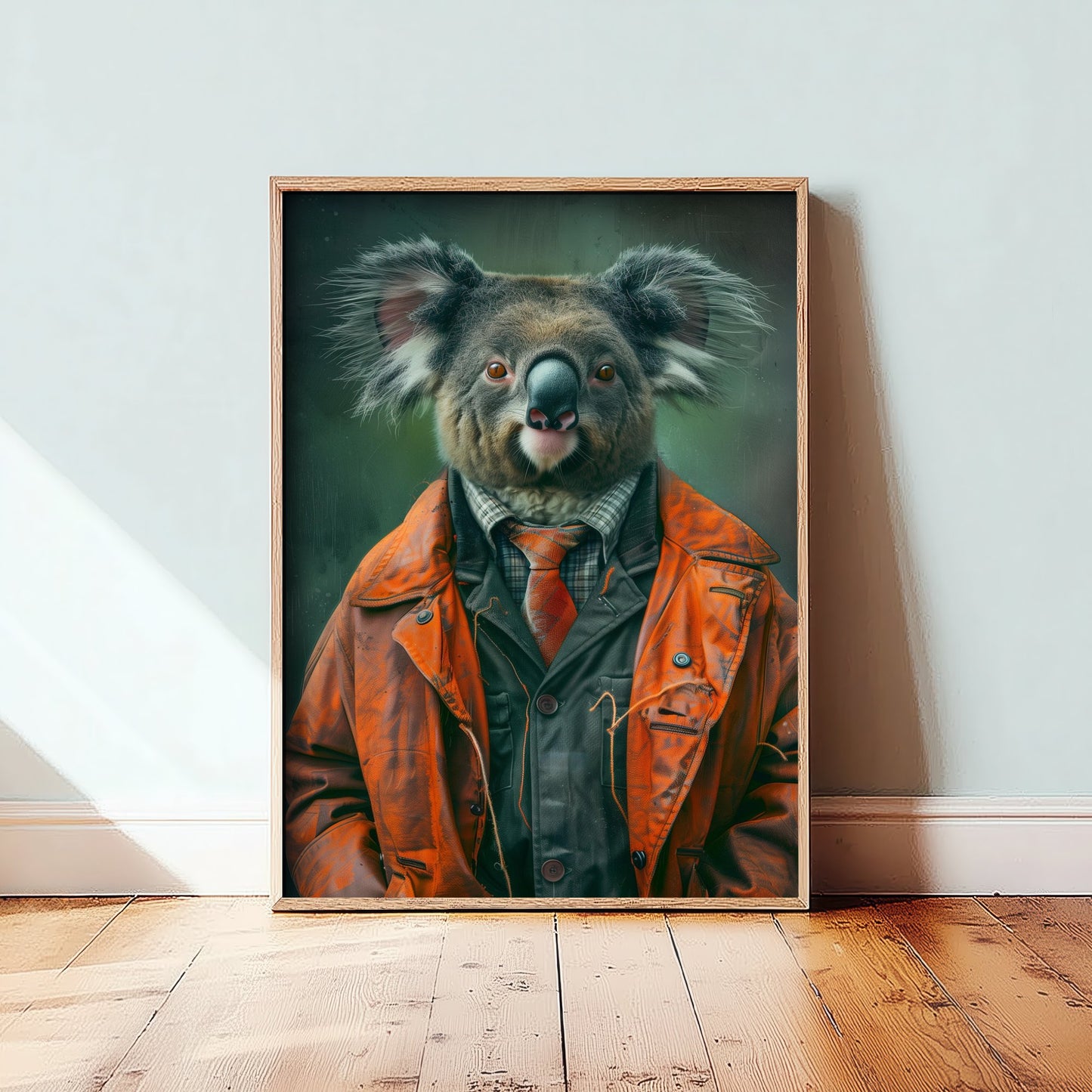 Koala in a Suit Art Print - Whimsical Animal Portrait Poster - Quirky Koala Painting - Cool Jacket Dandy 3/3