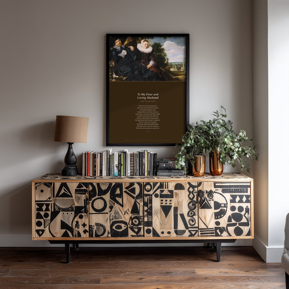 To My Dear and Loving Husband by Anne Bradstreet Art Print - Full Poem Poster - Wedding Reading over Frans Hals Painting