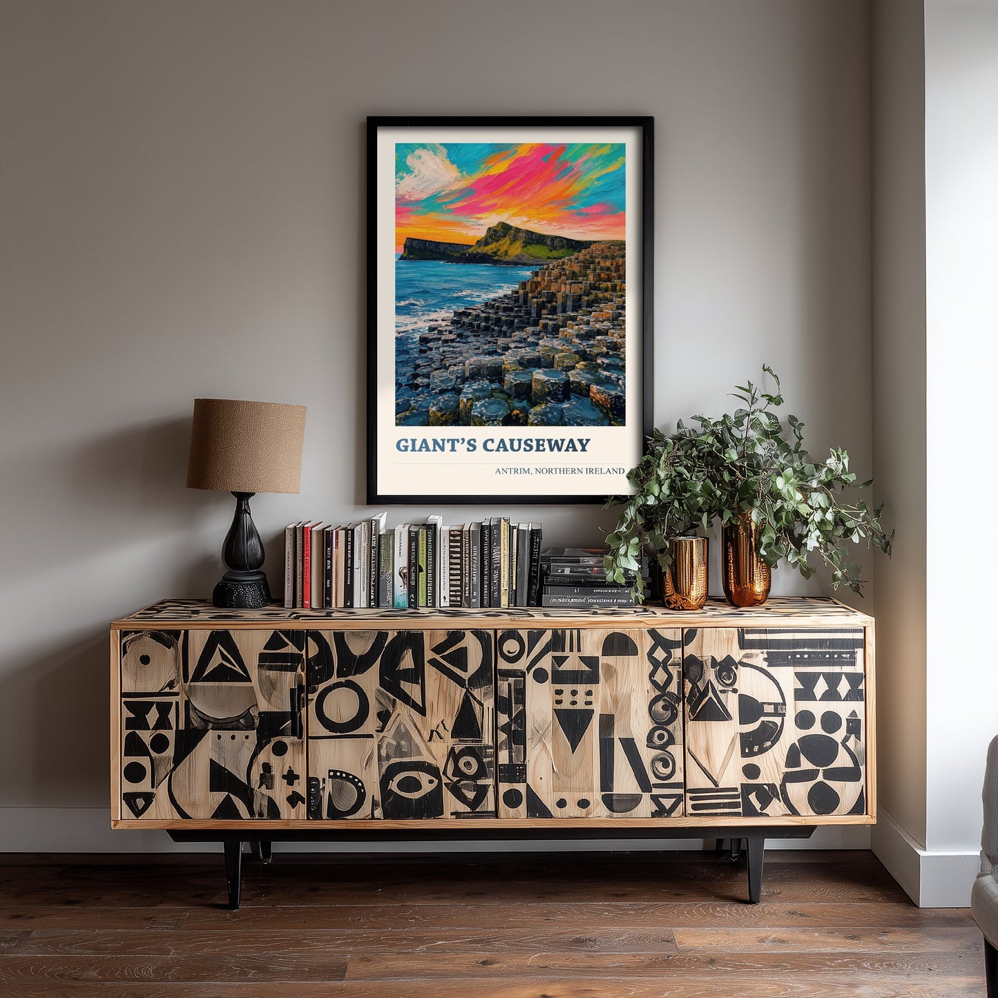 Giant's Causeway Travel Poster - County Antrim Art Print - Northern Ireland Painting - Vibrant Coast 2/3