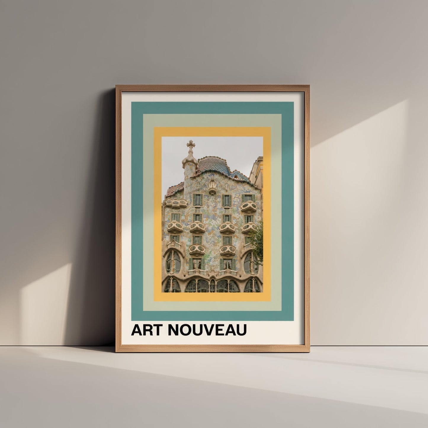 Art Nouveau Architecture Art Print - Casa Batllo Barcelona Poster - Gaudi Building Photo - Mid Century Design 1/3