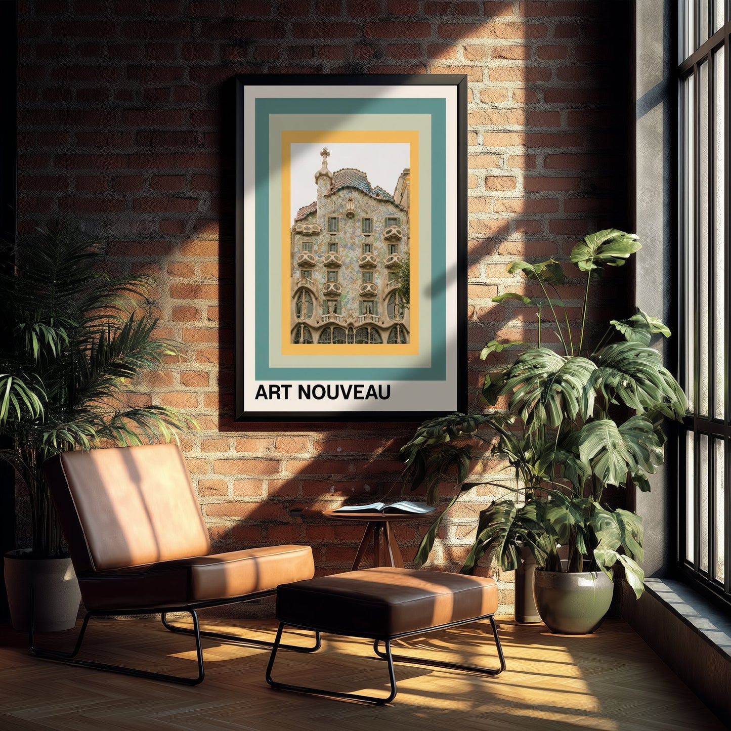 Art Nouveau Architecture Art Print - Casa Batllo Barcelona Poster - Gaudi Building Photo - Mid Century Design 1/3