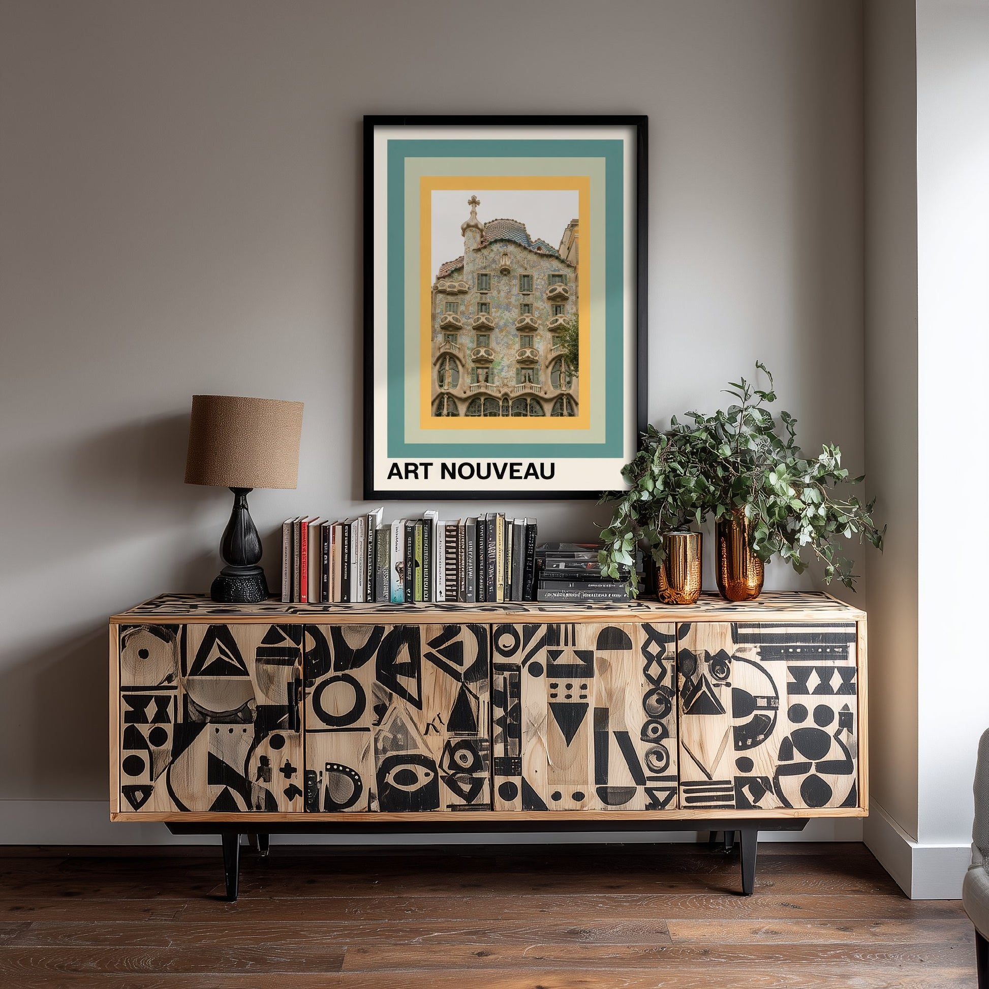 Art Nouveau Architecture Art Print - Casa Batllo Barcelona Poster - Gaudi Building Photo - Mid Century Design 1/3