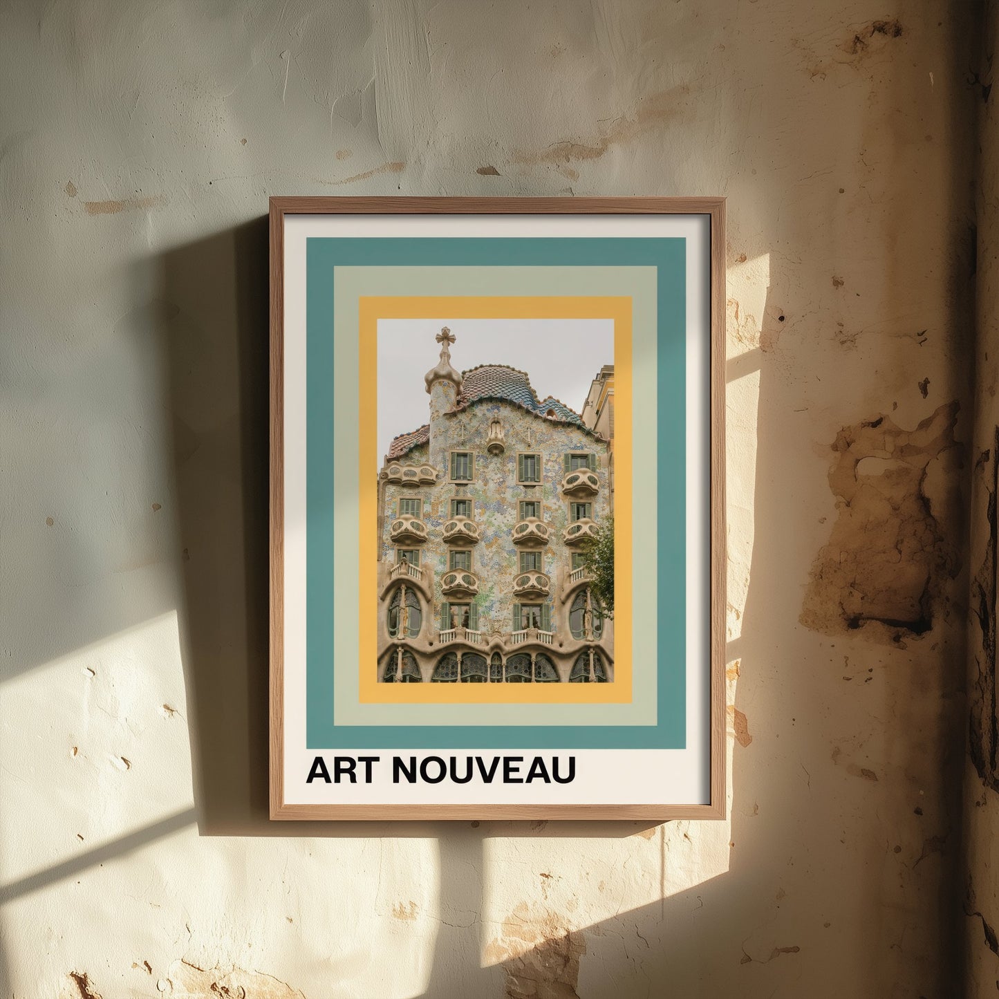 Art Nouveau Architecture Art Print - Casa Batllo Barcelona Poster - Gaudi Building Photo - Mid Century Design 1/3