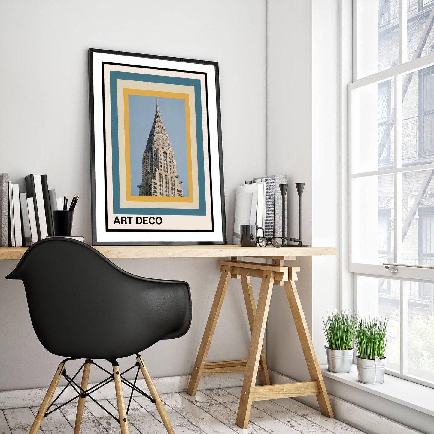 Art Deco Architecture Art Print - Chrysler Building New York Poster - Skyscraper Photo - Mid Century Design 3/3