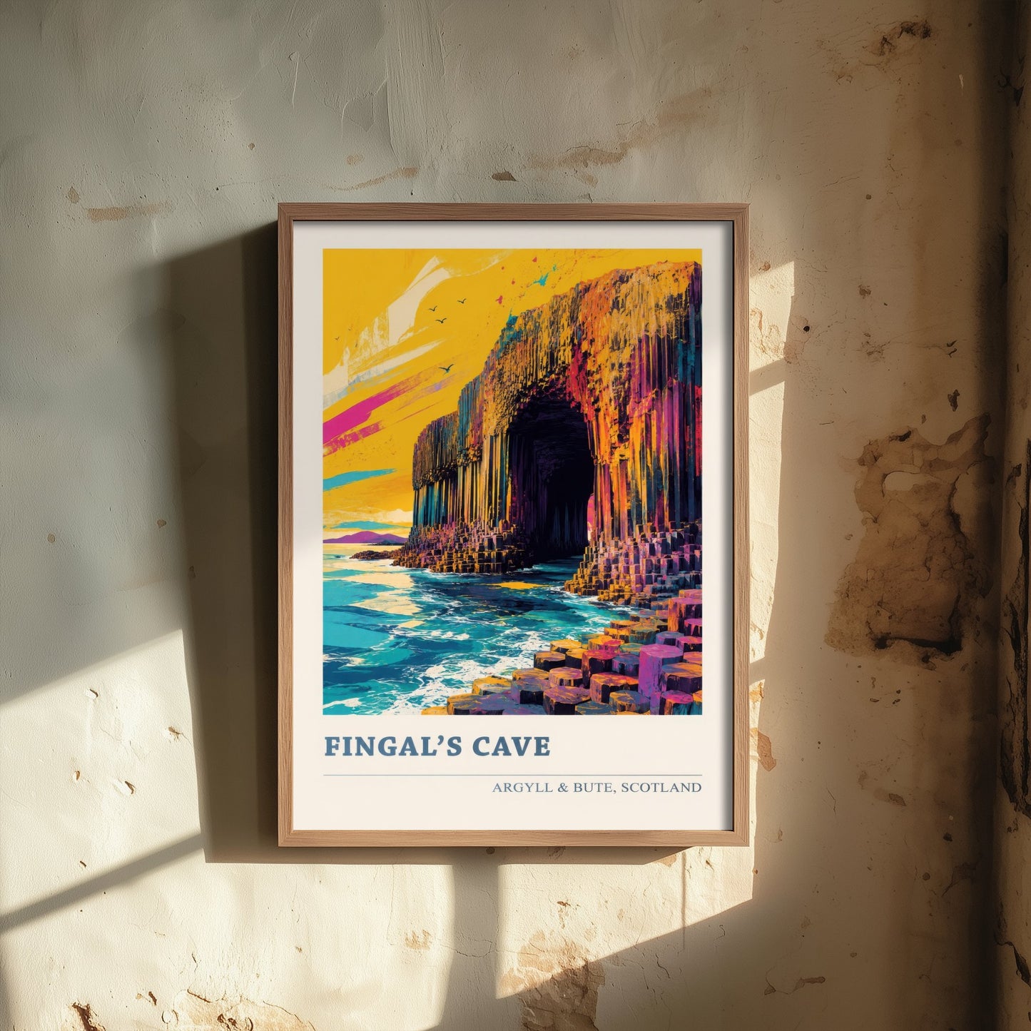 Fingal's Cave Travel Poster - Argyll and Bute Art Print - Scotland Painting - Vibrant Isle of Staffa 2/3