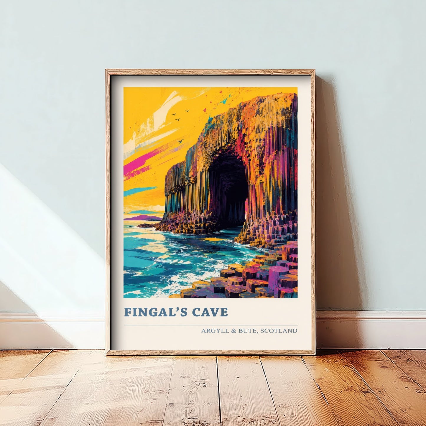 Fingal's Cave Travel Poster - Argyll and Bute Art Print - Scotland Painting - Vibrant Isle of Staffa 2/3