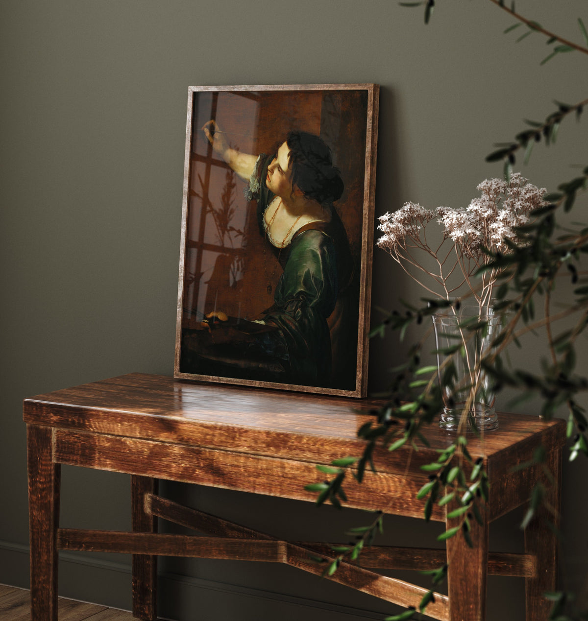 Artemisia Gentileschi - Self-Portrait as the Allegory of Painting (c. 1638) - Classic Painting Art Print - Woman Artist Baroque Poster