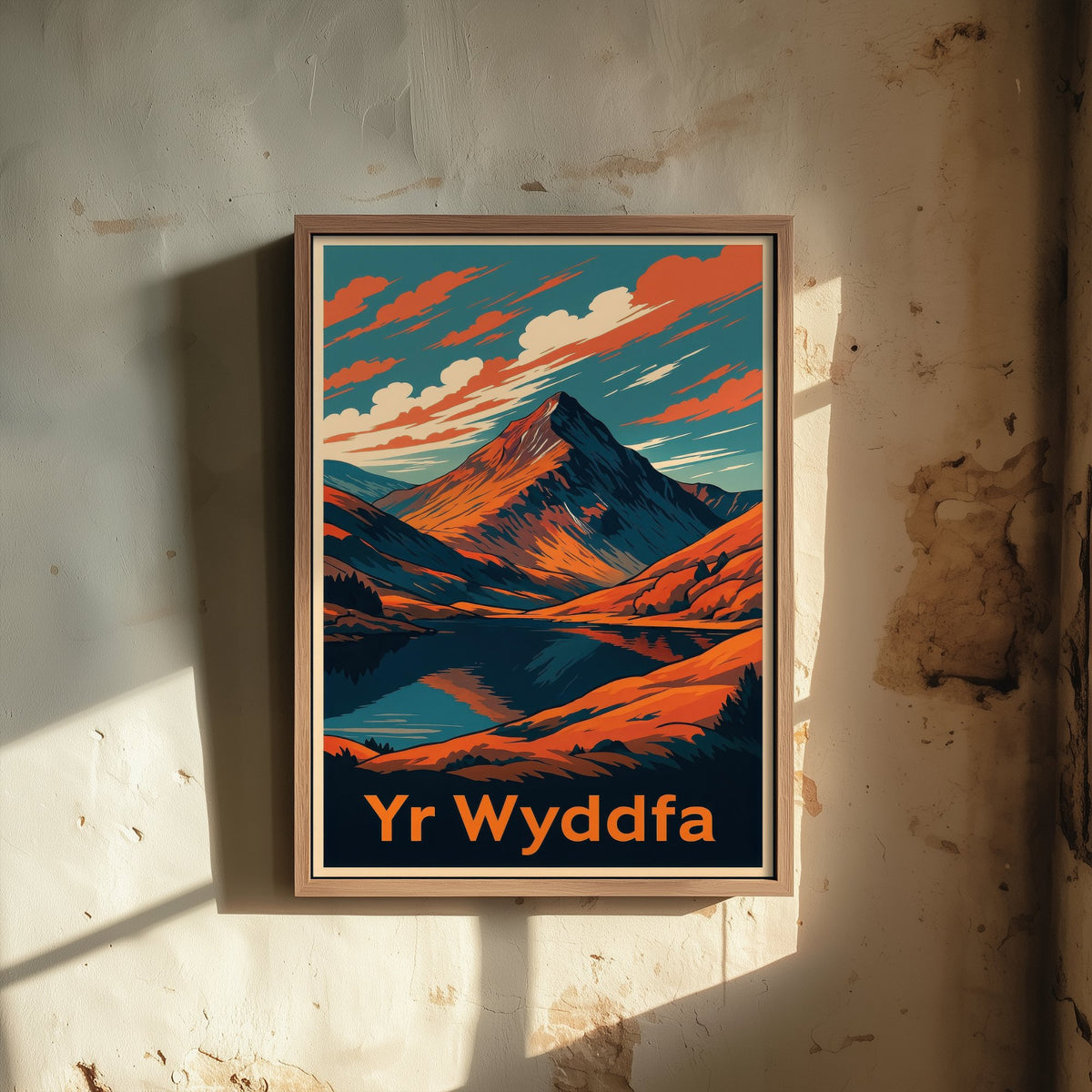 Yr Wyddfa Snowdon Travel Poster - Autumn Mountain Art Print - Retro Landscape Illustration - Wales V2 3/3