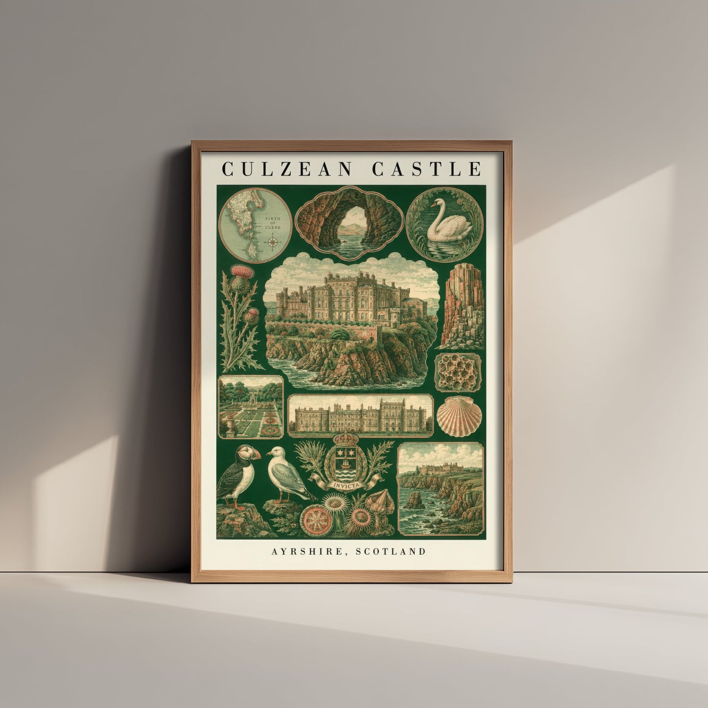 Culzean Castle Art Print - Ayrshire Scotland Poster - Vintage Natural History Illustration - Antique Nature Plate 3/3