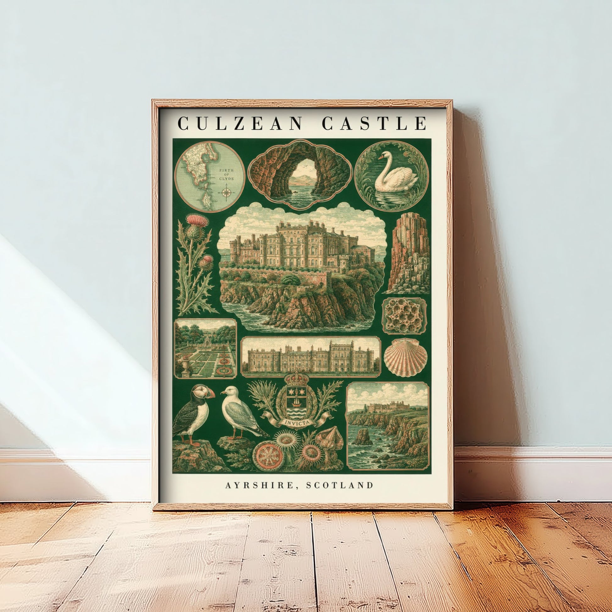 Culzean Castle Art Print - Ayrshire Scotland Poster - Vintage Natural History Illustration - Antique Nature Plate 3/3