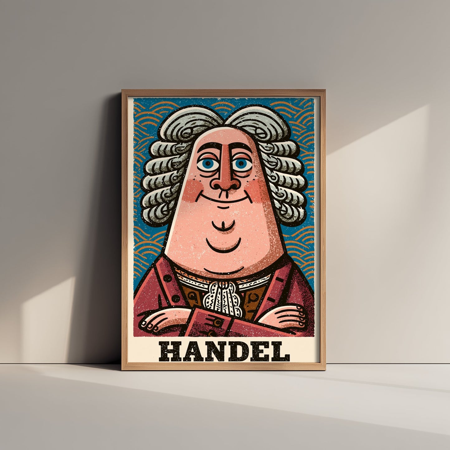 George Frideric Handel Art Print - Baroque Composer Portrait Poster - Bold Woodcut Illustration - Music 2/3