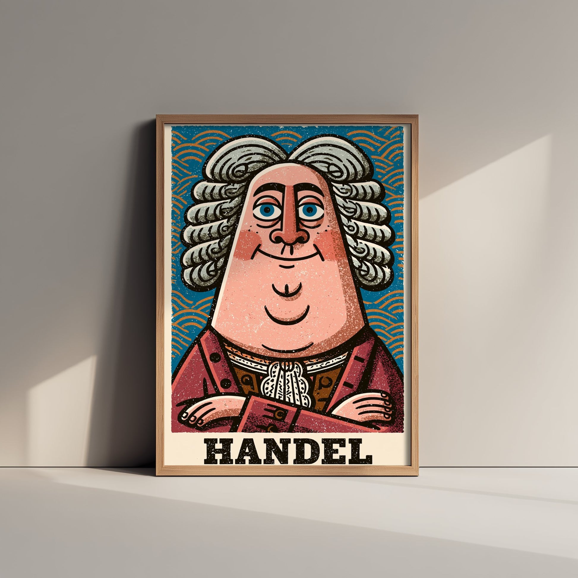 George Frideric Handel Art Print - Baroque Composer Portrait Poster - Bold Woodcut Illustration - Music 2/3